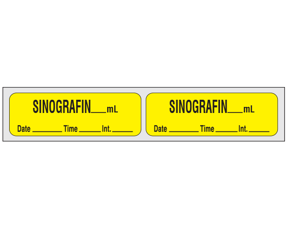 SXD-18 Diagnostic Imaging Syringe Identification Labels