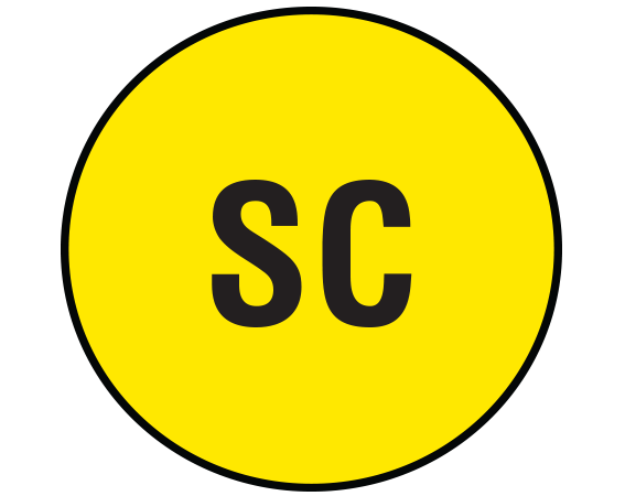 SXD-212-3 Radiopharmaceutical Identification Labels for Syringe Plungers
