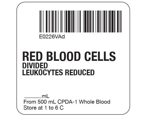 SB128-20D-56AD Red Blood Cells Product Labels for Compliance with ISBT 128 Standards