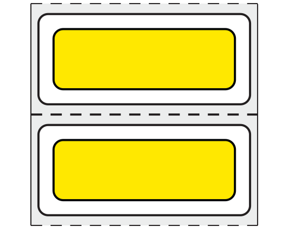 THERM-PB1419R-2 Thermal Printer Labels for Patient Charge Systems - Piggyback