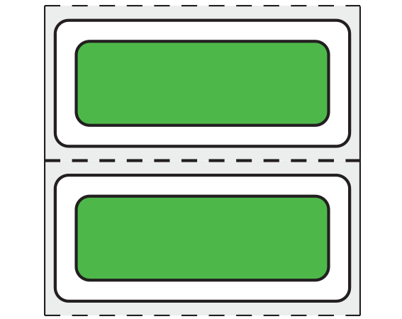 THERM-PB1419R-3 Thermal Printer Labels for Patient Charge Systems - Piggyback