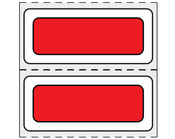 THERM-PB1419R-4 Thermal Printer Labels for Patient Charge Systems - Piggyback