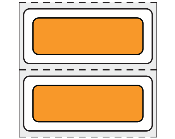 THERM-PB1419R-5 Thermal Printer Labels for Patient Charge Systems - Piggyback