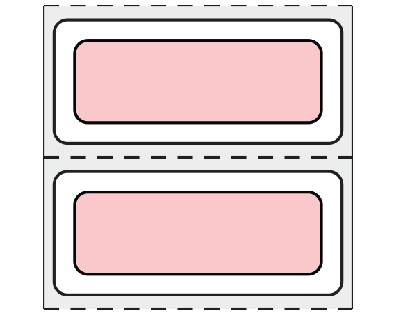 THERM-PB1419R-7 Thermal Printer Labels for Patient Charge Systems - Piggyback