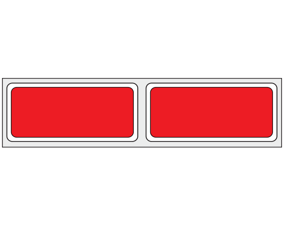 THERM-PB992R-4 Thermal Printer Labels for Patient Charge Systems - Piggyback