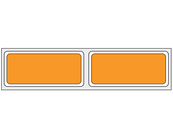 THERM-PB992R-5 Thermal Printer Labels for Patient Charge Systems - Piggyback