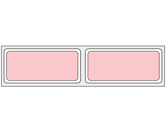 THERM-PB992R-7 Thermal Printer Labels for Patient Charge Systems - Piggyback