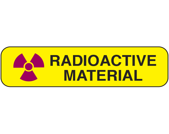 UPCR-1301 Radioactive Materials Warning Labels