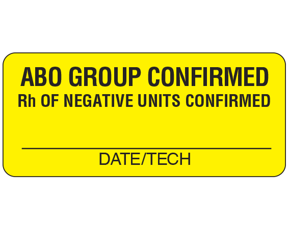 UPCR-6106 Blood Collection Antigen Testing Labels