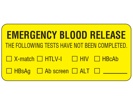 UPCR-6107 Blood Collection Antigen Testing Labels