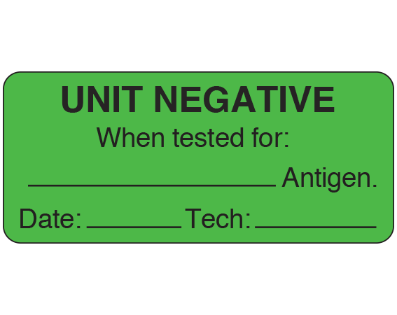 UPCR-6111 Blood Collection Antigen Testing Labels