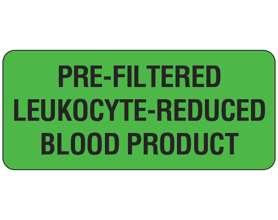 UPCR-6116 Blood Collection Filter Labels