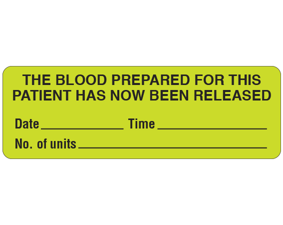 UPCR-7009 Blood Collection Compatibility Labels