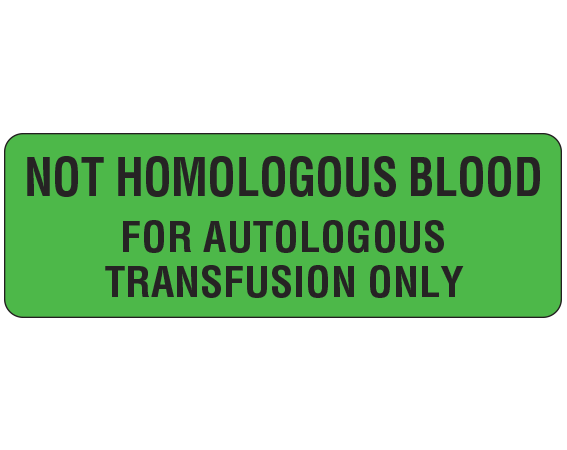 UPCR-7037 Blood Collection Autologous Use Labels
