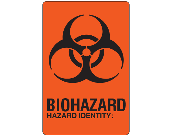 UPCR-9904 Biohazard Warning Labels