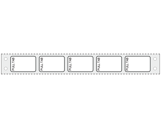 PCS-PB1516PF-1 Pinfed Printer Labels for Patient Charge Systems - Piggyback