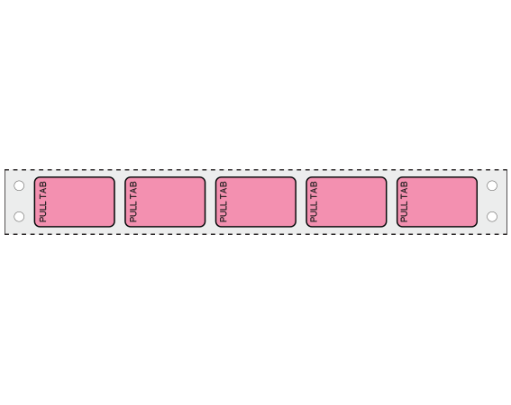 PCS-PB1516PF-11 Pinfed Printer Labels for Patient Charge Systems - Piggyback