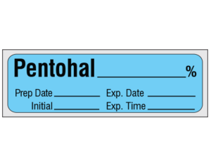 SA-10-EXP-PRE Anesthesia Drug Labels for Syringe Identification - Precut Form