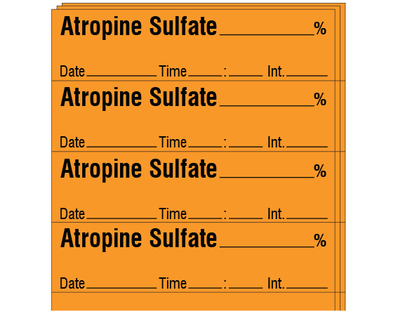SA-21-DTI-PK Anesthesia Drug Labels for Syringe Identification - Pack Form
