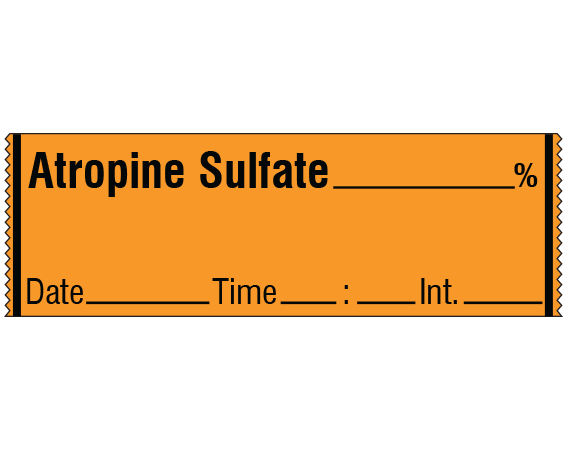 SA-21-DTI Anesthesia Drug Labels for Syringe Identification - Tape Form