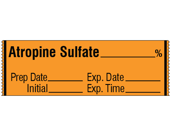 SA-21-EXP Anesthesia Drug Labels for Syringe Identification - Tape Form