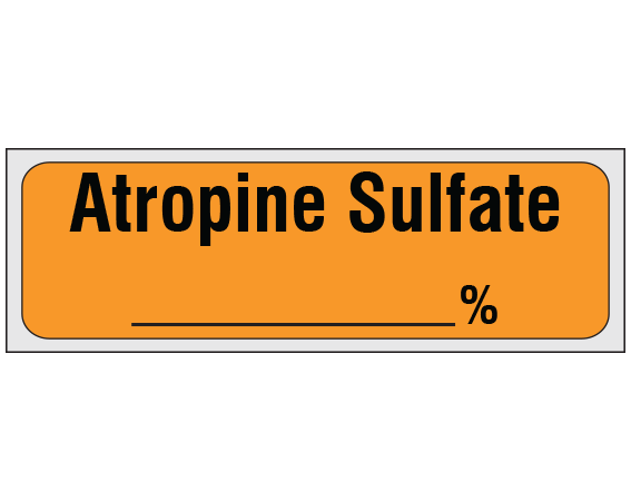 SA-21-PRE Anesthesia Drug Labels for Syringe Identification - Precut Form