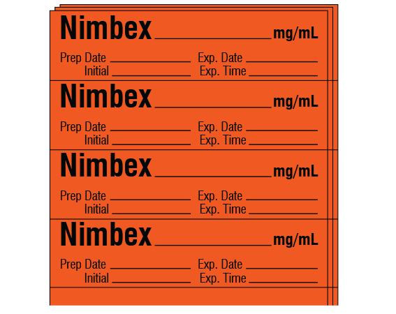 SA-2217-EXP-PK Anesthesia Drug Labels for Syringe Identification - Pack Form