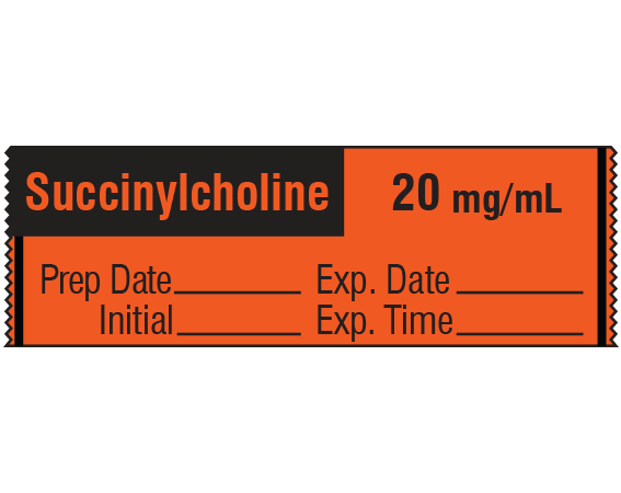 SA-2225-EXP Anesthesia Drug Labels for Syringe Identification - Tape Form
