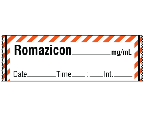 SA-238-DTI Anesthesia Drug Labels for Syringe Identification - Tape Form