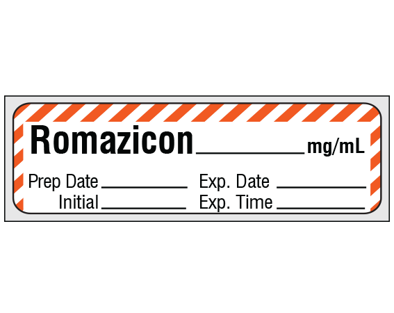 SA-238-EXP-PRE Anesthesia Drug Labels for Syringe Identification - Precut Form