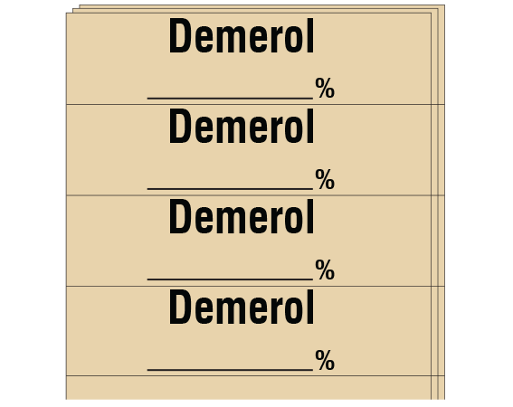SA-24-PK Anesthesia Drug Labels for Syringe Identification - Pack Form