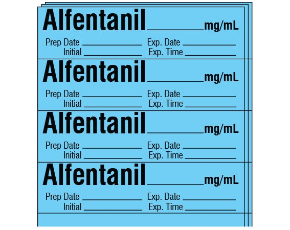 SA-240-EXP-PK Anesthesia Drug Labels for Syringe Identification - Pack Form
