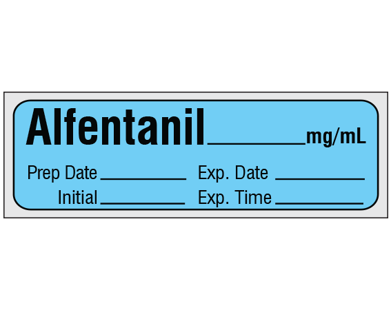 SA-240-EXP-PRE Anesthesia Drug Labels for Syringe Identification - Precut Form