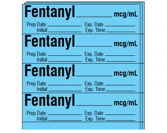SA-2413-EXP-PK Anesthesia Drug Labels for Syringe Identification - Pack Form