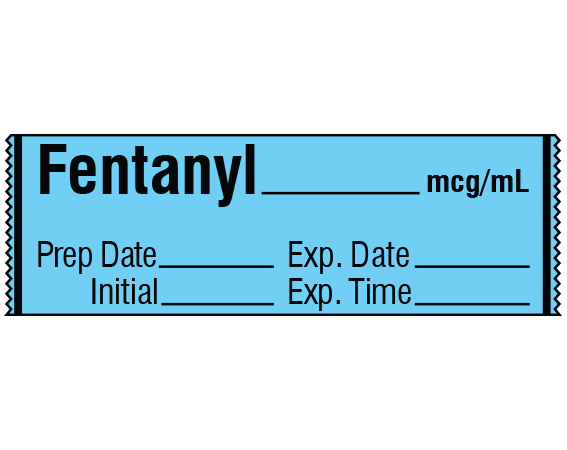 SA-2413-EXP Anesthesia Drug Labels for Syringe Identification - Tape Form