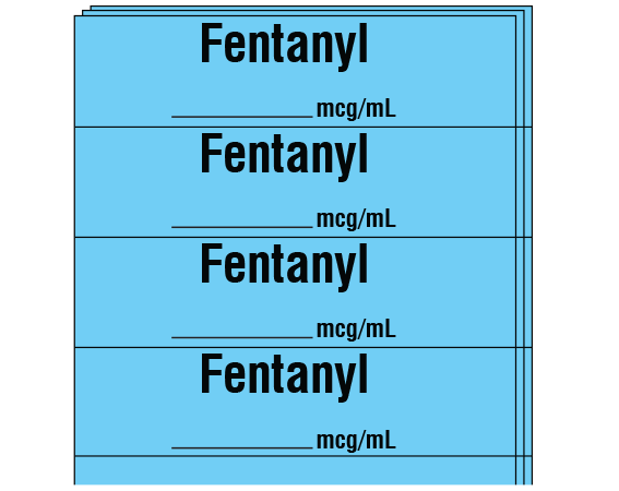 SA-2413-PK Anesthesia Drug Labels for Syringe Identification - Pack Form