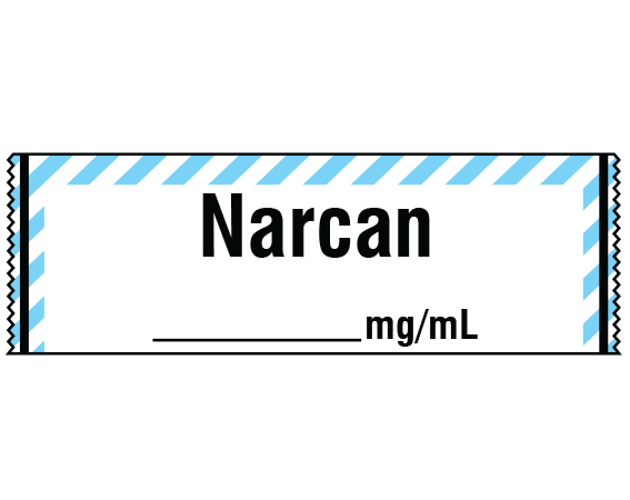 SA-252 Anesthesia Drug Labels for Syringe Identification - Tape Form