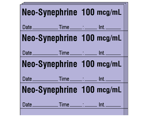SA-2809-DTI-PK Anesthesia Drug Labels for Syringe Identification - Pack Form