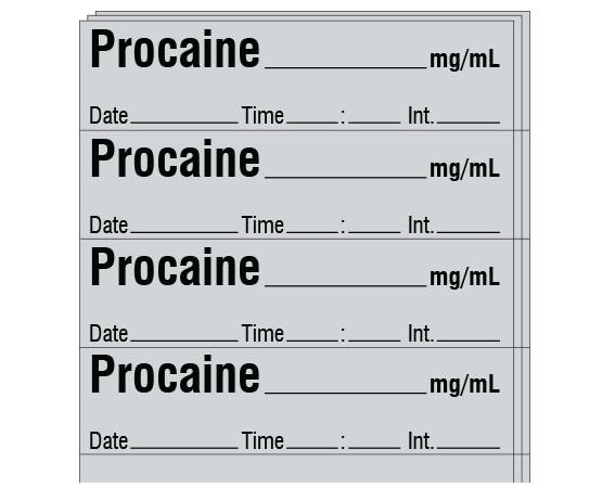 SA-301-DTI-PK Anesthesia Drug Labels for Syringe Identification - Pack Form