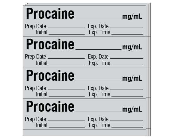 SA-301-EXP-PK Anesthesia Drug Labels for Syringe Identification - Pack Form