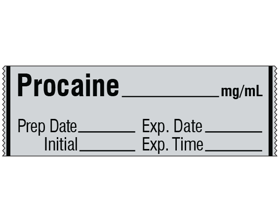 SA-301-EXP Anesthesia Drug Labels for Syringe Identification - Tape Form
