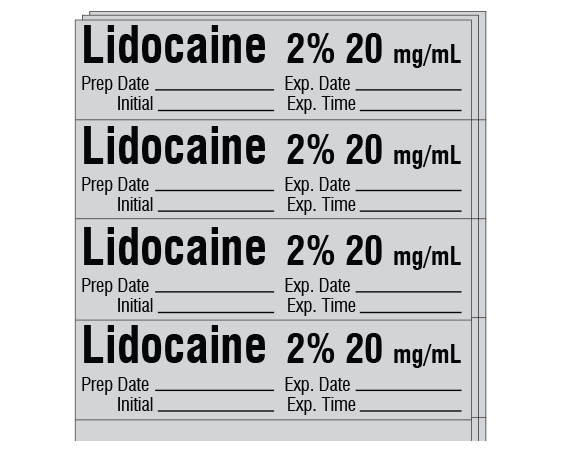 SA-3011-EXP-PK Anesthesia Drug Labels for Syringe Identification - Pack Form