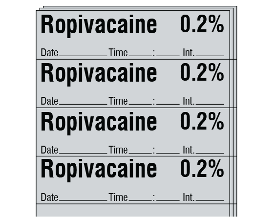 SA-3013-DTI-PK Anesthesia Drug Labels for Syringe Identification - Pack Form