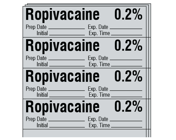 SA-3013-EXP-PK Anesthesia Drug Labels for Syringe Identification - Pack Form