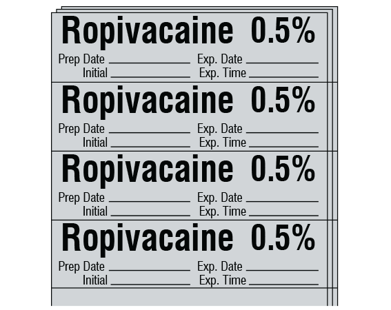 SA-3015-EXP-PK Anesthesia Drug Labels for Syringe Identification - Pack Form