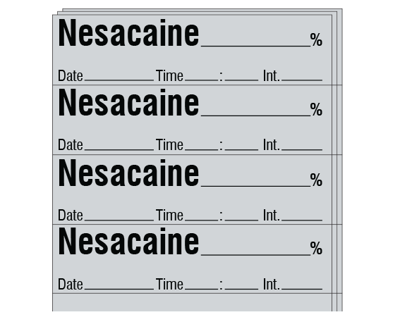 SA-304-DTI-PK Anesthesia Drug Labels for Syringe Identification - Pack Form