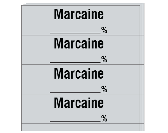 SA-306-PK Anesthesia Drug Labels for Syringe Identification - Pack Form