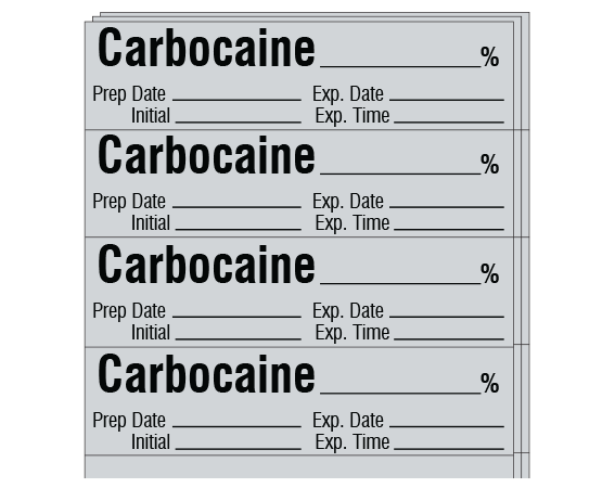 SA-307-EXP-PK Anesthesia Drug Labels for Syringe Identification - Pack Form