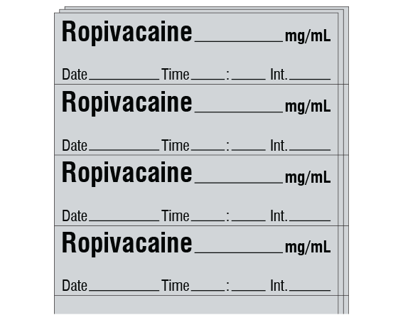 SA-308-DTI-PK Anesthesia Drug Labels for Syringe Identification - Pack Form