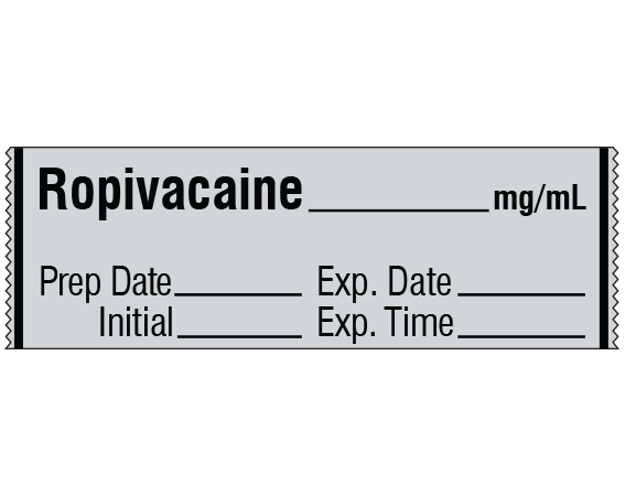 SA-308-EXP Anesthesia Drug Labels for Syringe Identification - Tape Form
